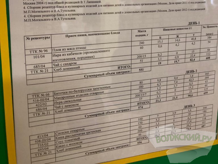 Школьников Волжского начали кормить одинаково