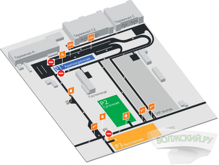 В Волгоградском аэропорту не будут брать плату за парковку на территории