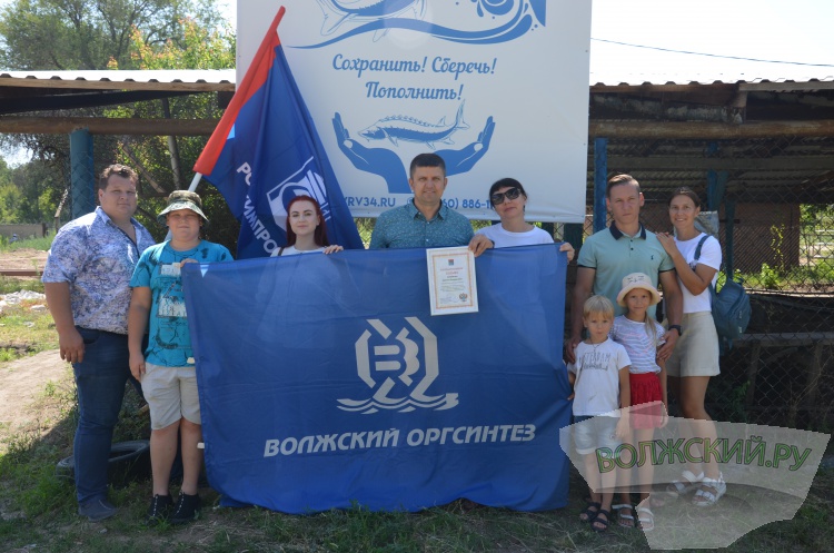 С заботой о природе: Волжский Оргсинтез выпустил 2,5 тысячи мальков осетра в Волгу