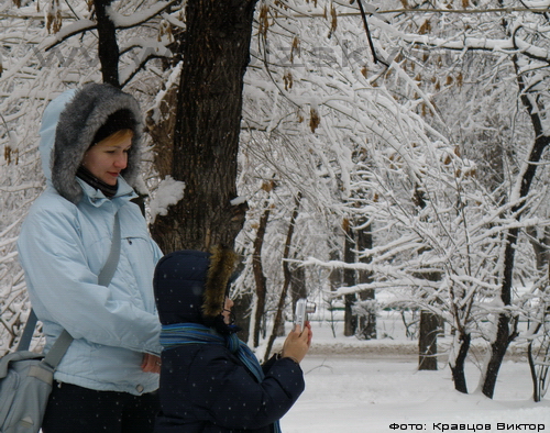 Превый день весны ознаменовался сильным снегопадом в Волжском