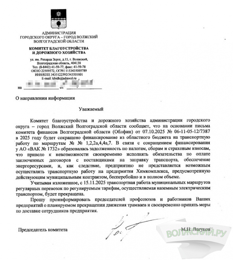 Служебная проверка и наказание: в мэрии Волжского опровергли «полную» ликвидацию